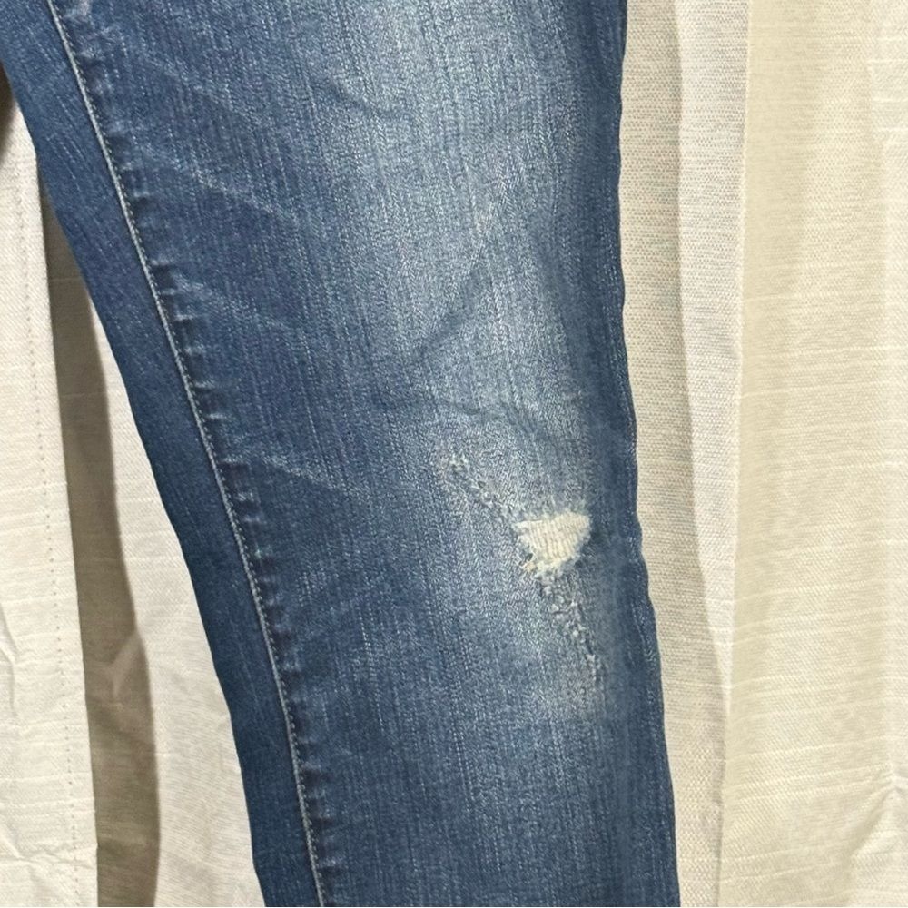 Dark Blue Distressed Women’s Jeans - Picture 2 of 12